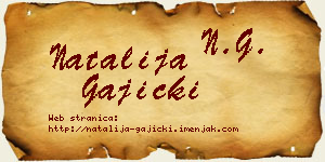 Natalija Gajicki vizit kartica